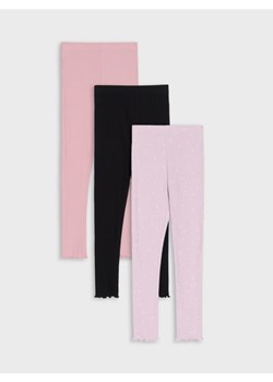 Sinsay - Prążkowane legginsy 3 pack - wielobarwny ze sklepu Sinsay w kategorii Spodnie dziewczęce - zdjęcie 185895506