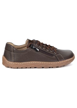 Damskie minimalistyczne buty skórzane barefoot model 1243/2 brązowe ze sklepu butyolivier w kategorii Półbuty damskie - zdjęcie 185896747