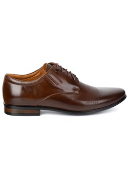 Buty męskie skórzane wizytowe 481 ciemny brąz ze sklepu butyolivier w kategorii Buty eleganckie męskie - zdjęcie 185896887