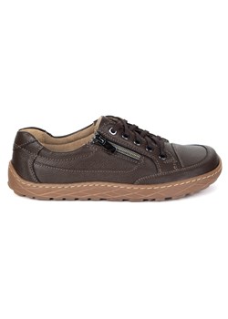 BAREFOOT Damskie minimalistyczne półbuty skórzane OLIVIER 770 brązowe ze sklepu butyolivier w kategorii Półbuty damskie - zdjęcie 185896988