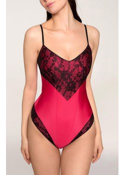 Marilyn gorsetowe body damskie z koronką Caro, Kolor różowo-czarny, Rozmiar 36, Marilyn ze sklepu Intymna w kategorii Body damskie - zdjęcie 185897125