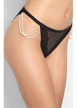 Marilyn figi damskie z perłami Pearls of Desire, Kolor czarny, Rozmiar L, Marilyn ze sklepu Intymna w kategorii Majtki damskie - zdjęcie 185897195