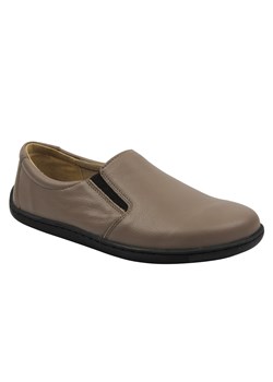 Skórzane półbuty barefoot khaki Helios Komfort 452 ze sklepu ulubioneobuwie w kategorii Półbuty damskie - zdjęcie 185897428