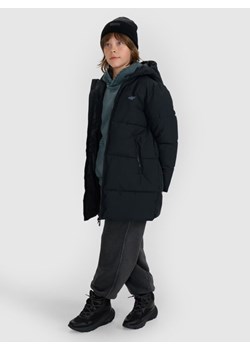 Chłopięcy płaszcz zimowy 4F 4FJRAW25TTJAM1069 - czarny ze sklepu Sportstylestory.com w kategorii Kurtki chłopięce - zdjęcie 185900236