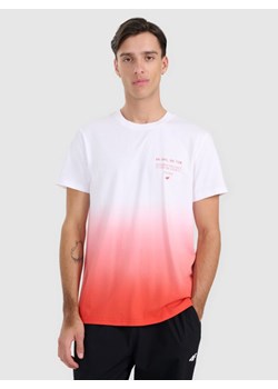 Męski t-shirt z nadrukiem 4F 4FRAW25TTSHM3226 - czerwony ze sklepu Sportstylestory.com w kategorii T-shirty męskie - zdjęcie 185900489
