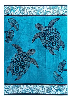 Le Comptoir de la Plage Ręcznik plażowy &quot;Bora Bora - Mallorca&quot; w kolorze błękitnym - 180 x 140 cm ze sklepu Limango Polska w kategorii Ręczniki - zdjęcie 185902627