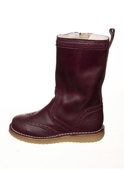 POM POM Skórzane kozaki zimowe w kolorze czerwono-czarnym ze sklepu Limango Polska w kategorii Buty zimowe dziecięce - zdjęcie 185907466