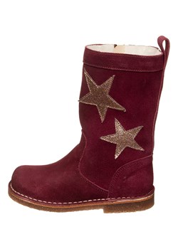 kmins Skórzane kozaki w kolorze złoto-czerwonym ze sklepu Limango Polska w kategorii Buty zimowe dziecięce - zdjęcie 185907675