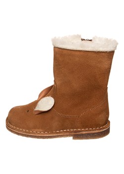 kmins Skórzane kozaki zimowe w kolorze jasnobrązowym ze sklepu Limango Polska w kategorii Buty zimowe dziecięce - zdjęcie 185907728