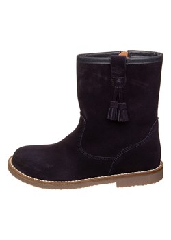 kmins Skórzane botki w kolorze granatowym ze sklepu Limango Polska w kategorii Buty zimowe dziecięce - zdjęcie 185907818