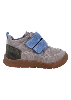 Richter Shoes Skórzane buty &quot;Samy&quot; w kolorze szaro-błękitnym do chodzenia na boso ze sklepu Limango Polska w kategorii Buciki niemowlęce - zdjęcie 185907966
