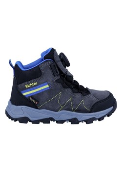 Richter Shoes Skórzane botki trekkingowe &quot;Kyle&quot; w kolorze niebieskim ze sklepu Limango Polska w kategorii Buty trekkingowe dziecięce - zdjęcie 185908199