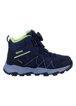 Richter Shoes Skórzane botki trekkingowe &quot;Kyle&quot; w kolorze granatowym ze sklepu Limango Polska w kategorii Buty trekkingowe dziecięce - zdjęcie 185908205