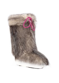 Ocieplacz na obuwie Moon Boot Cover Opossum 140C0V01001 Brązowy ze sklepu eobuwie.pl w kategorii Śniegowce damskie - zdjęcie 185909297