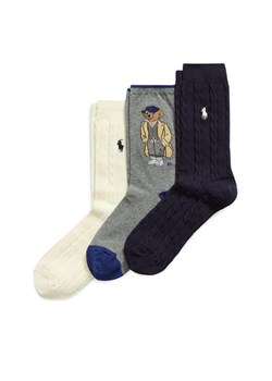 Polo Ralph Lauren Zestaw 3 par wysokich skarpet damskich 455982948001 Kolorowy ze sklepu MODIVO w kategorii Skarpetki damskie - zdjęcie 185912967