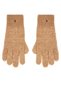 Tommy Hilfiger Rękawiczki Damskie Flag Fluffy AW0AW17797 Beżowy ze sklepu MODIVO w kategorii Rękawiczki damskie - zdjęcie 185913059