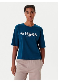 Guess T-Shirt V5YI02 I3Z14 Niebieski Boxy Fit ze sklepu MODIVO w kategorii Bluzki damskie - zdjęcie 185913217