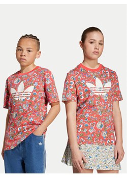 adidas T-Shirt Liberty London JV7817 Czerwony Loose Fit ze sklepu MODIVO w kategorii Bluzki dziewczęce - zdjęcie 185913335