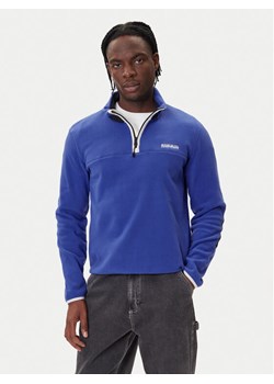 Napapijri Polar T-Dergana NP0A88UZ Niebieski Regular Fit ze sklepu MODIVO w kategorii Bluzy męskie - zdjęcie 185913706