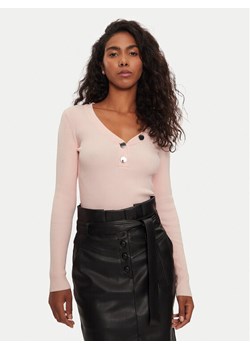 Morgan Sweter 201-MBANBI.N Różowy Slim Fit ze sklepu MODIVO w kategorii Swetry damskie - zdjęcie 185913728