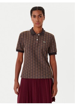 Lacoste Polo DF3364 Brązowy Slim Fit ze sklepu MODIVO w kategorii Bluzki damskie - zdjęcie 185913735