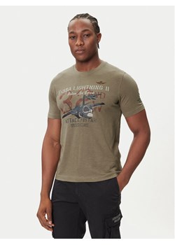 Aeronautica Militare T-Shirt 252TS2472UJ00708 Khaki Regular Fit - id: 0000305685544 - marki Aeronautica Militare - 185913737 Aeronautica Militare T-Shirt 252TS2472UJ00708 Khaki Regular Fit ze sklepu MODIVO w kategorii T-shirty męskie - zdjęcie 185913737