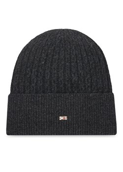 Tommy Hilfiger Czapka Th Cable Enamel Flag AW0AW17776 Czarny ze sklepu MODIVO w kategorii Czapki zimowe damskie - zdjęcie 185913909