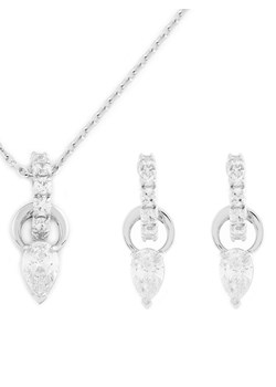 Swarovski Zestaw naszyjnik i kolczyki 5723197 Srebrny ze sklepu MODIVO w kategorii Naszyjniki - zdjęcie 185913955