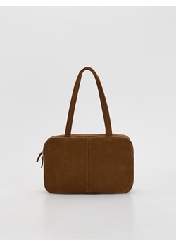 Reserved - Skórzana torebka na ramię - brązowy ze sklepu Reserved w kategorii Torby Shopper bag - zdjęcie 185920938