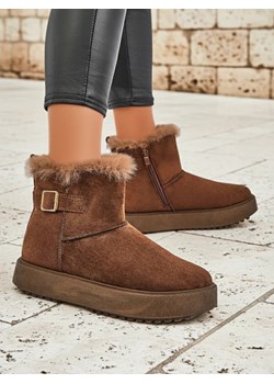 Royalfashion Krótkie buty a'la śniegowce damskie Winter Crest ze sklepu royalfashion.pl w kategorii Śniegowce damskie - zdjęcie 185923289