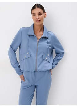 Mohito - Niebieska bluza z zamkiem - błękitny - id: 0853U-50X - marki Mohito - 185925099 Mohito - Niebieska bluza z zamkiem - błękitny ze sklepu Mohito w kategorii Bluzy damskie - zdjęcie 185925099