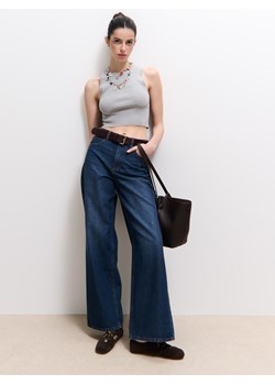 Mohito - Jeansy wide leg - granatowy ze sklepu Mohito w kategorii Jeansy damskie - zdjęcie 185925708