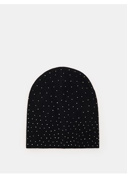 Mohito - Czarna czapka beanie - czarny ze sklepu Mohito w kategorii Czapki zimowe damskie - zdjęcie 185926039