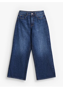 Mohito - Jeansy wide leg petite - granatowy - id: 502HO-95J - marki Mohito - 185926536 Mohito - Jeansy wide leg petite - granatowy ze sklepu Mohito w kategorii Jeansy damskie - zdjęcie 185926536
