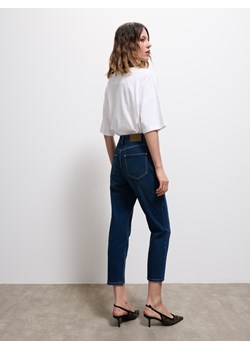 Mohito - Jeansy mom slim petite - granatowy ze sklepu Mohito w kategorii Jeansy damskie - zdjęcie 185927037