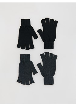 Reserved - Rękawiczki mitenki 2 pack - czarny ze sklepu Reserved w kategorii Rękawiczki męskie - zdjęcie 185927879