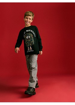 Reserved - Longsleeve z nadrukiem - czarny ze sklepu Reserved w kategorii Bluzki dziewczęce - zdjęcie 185928815