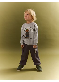 Reserved - Longsleeve z nadrukiem - ciemnoszary ze sklepu Reserved w kategorii T-shirty chłopięce - zdjęcie 185929878