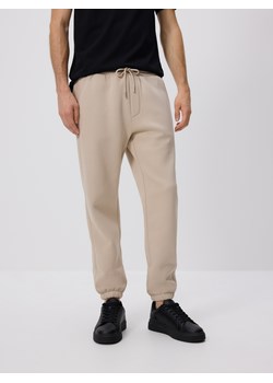Reserved - Spodnie dresowe regular fit - beżowy ze sklepu Reserved w kategorii Spodnie męskie - zdjęcie 185930887