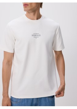 Reserved - T-shirt comfort z nadrukiem - złamana biel ze sklepu Reserved w kategorii T-shirty męskie - zdjęcie 185932409
