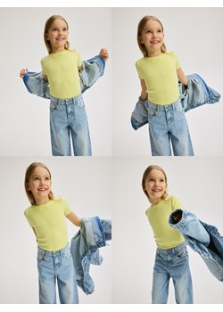 Reserved - Sweter z krótkim rękawem - żółty ze sklepu Reserved w kategorii Swetry dziewczęce - zdjęcie 185932569