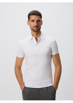 Reserved - Koszulka polo slim - biały ze sklepu Reserved w kategorii T-shirty męskie - zdjęcie 185933178