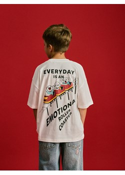 Reserved - T-shirt z nadrukiem - złamana biel ze sklepu Reserved w kategorii T-shirty chłopięce - zdjęcie 185933508