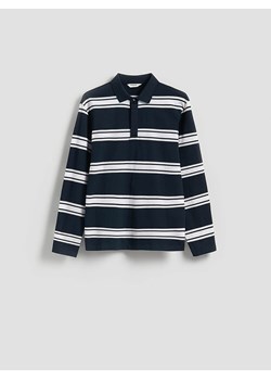 Reserved - Koszulka polo comfort w paski - granatowy ze sklepu Reserved w kategorii T-shirty męskie - zdjęcie 185933949