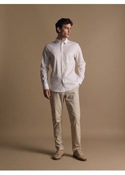 Reserved - Bawełniana koszula slim fit - biały ze sklepu Reserved w kategorii Koszule męskie - zdjęcie 185935778