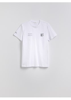 Reserved - T-shirt regular z nadrukiem - biały ze sklepu Reserved w kategorii T-shirty męskie - zdjęcie 185935869