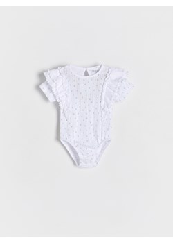 Reserved - Bawełniane body z falbanami - biały ze sklepu Reserved w kategorii Odzież dla niemowląt - zdjęcie 185937435