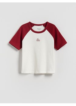 Reserved - T-shirt z wypukłym nadrukiem - wielobarwny ze sklepu Reserved w kategorii Bluzki dziewczęce - zdjęcie 185937617