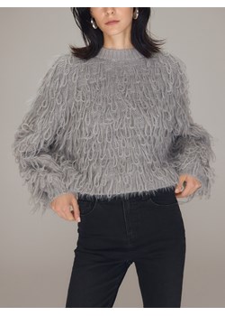 Reserved - Sweter z frędzlami - jasnoszary ze sklepu Reserved w kategorii Swetry damskie - zdjęcie 185938105