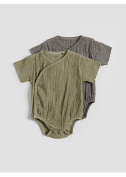 Reserved - Strukturalne body 2 pack - jasny zielony ze sklepu Reserved w kategorii Odzież dla niemowląt - zdjęcie 185938179